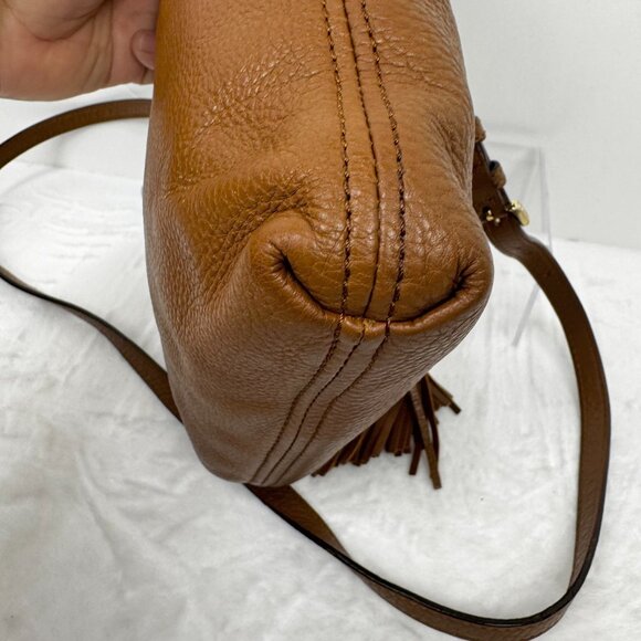 Michael Kors Brown Pebbled Leather Crossbody Shoulder Bag Magnetic Closure READ - Picture 6 of 16